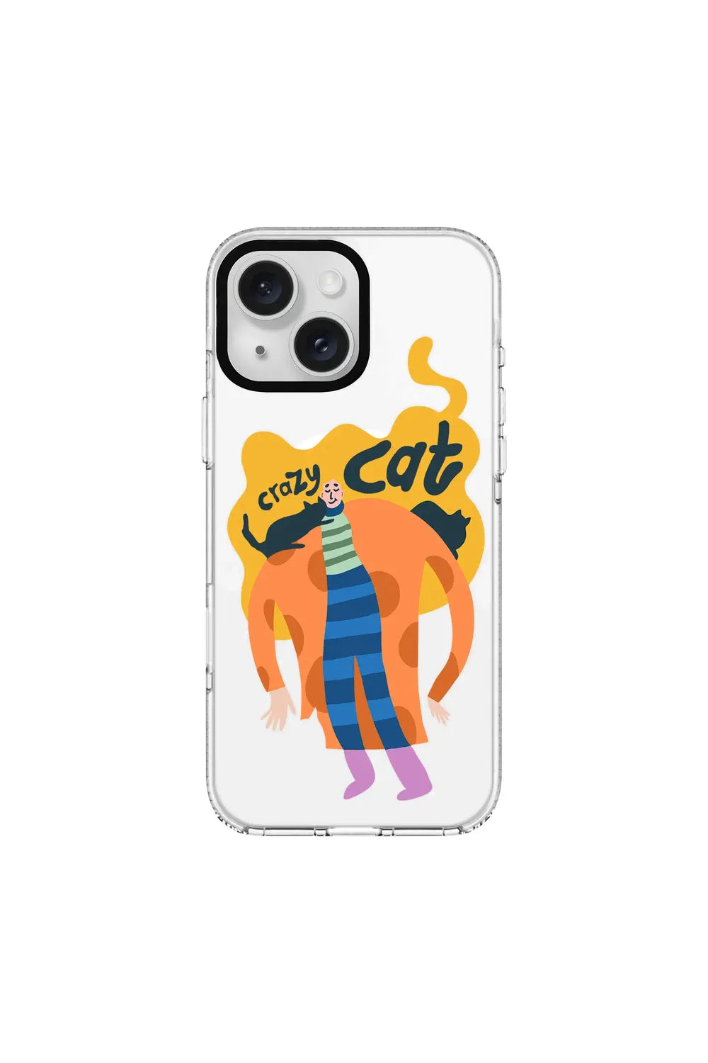 Crazy Cat-Clear Kılıf Magsafe Özellikli - Iphone 15 - 0