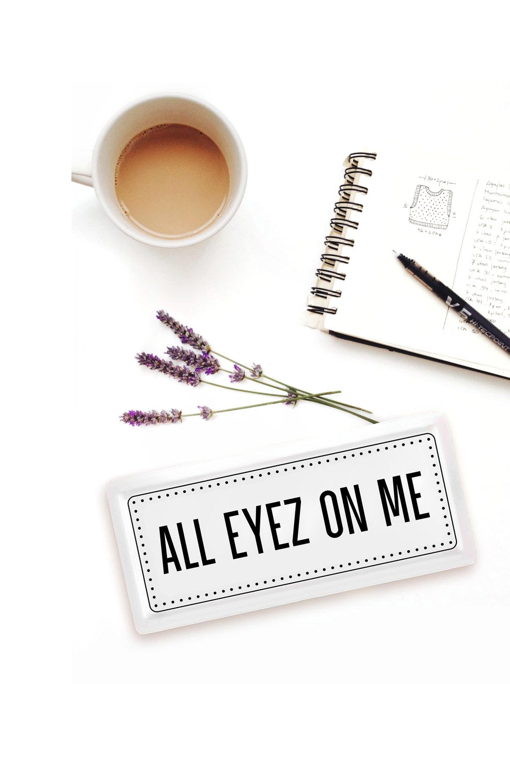 Dikdörtgen Servis Tabağı All Eyez On Me - 35x16 Cm - 2