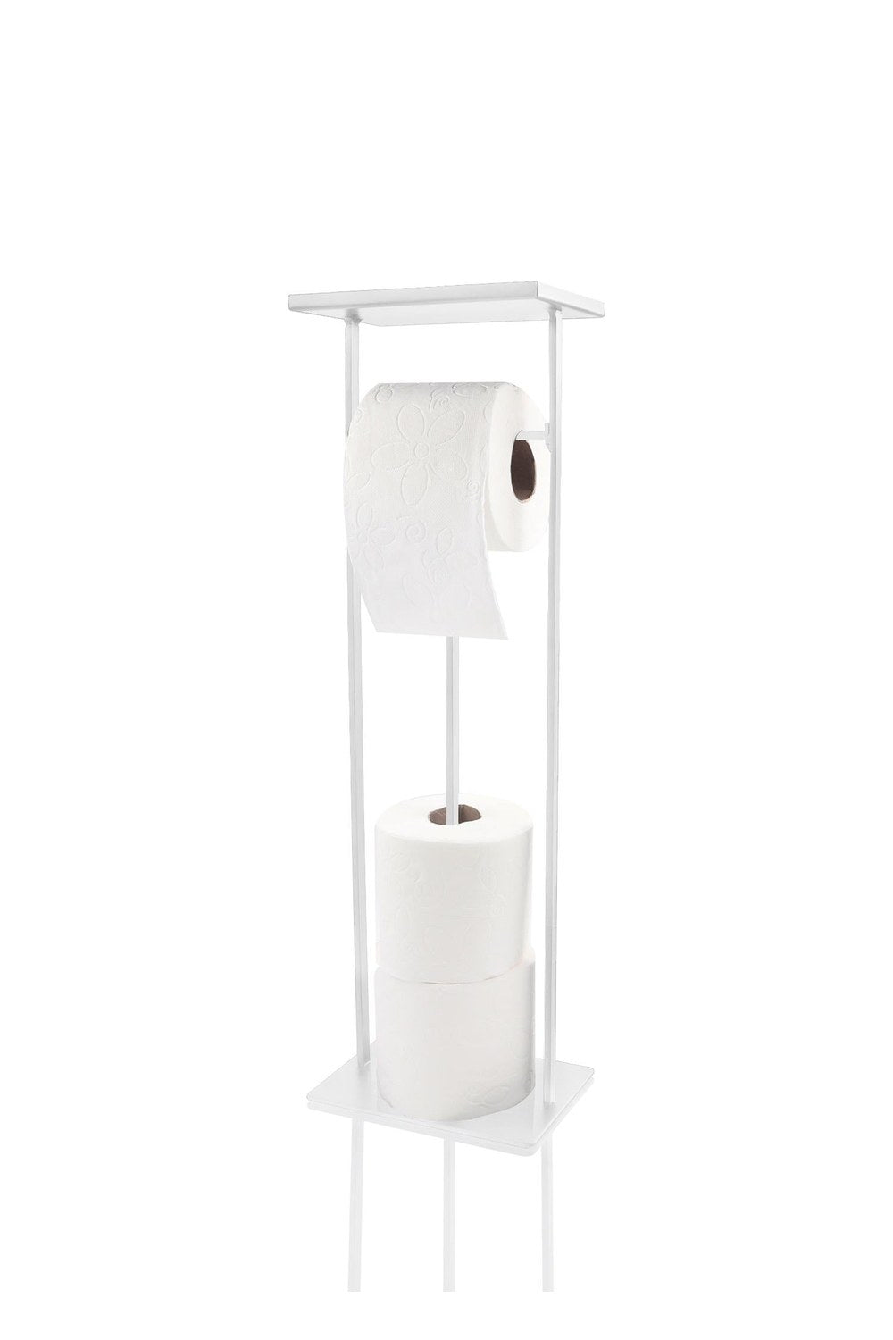 Tepsili Tuvalet Kâğıdı Standı, Beyaz, 54 × 15 × 12 Cm - 1