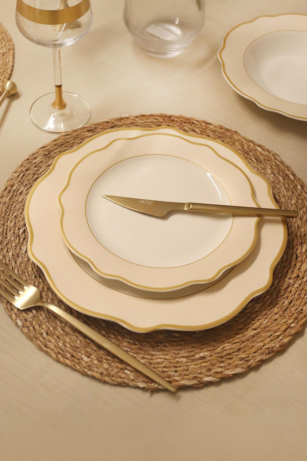 Jaswely Servis Tabağı 6 Parça, Krem, 27 Cm - 4