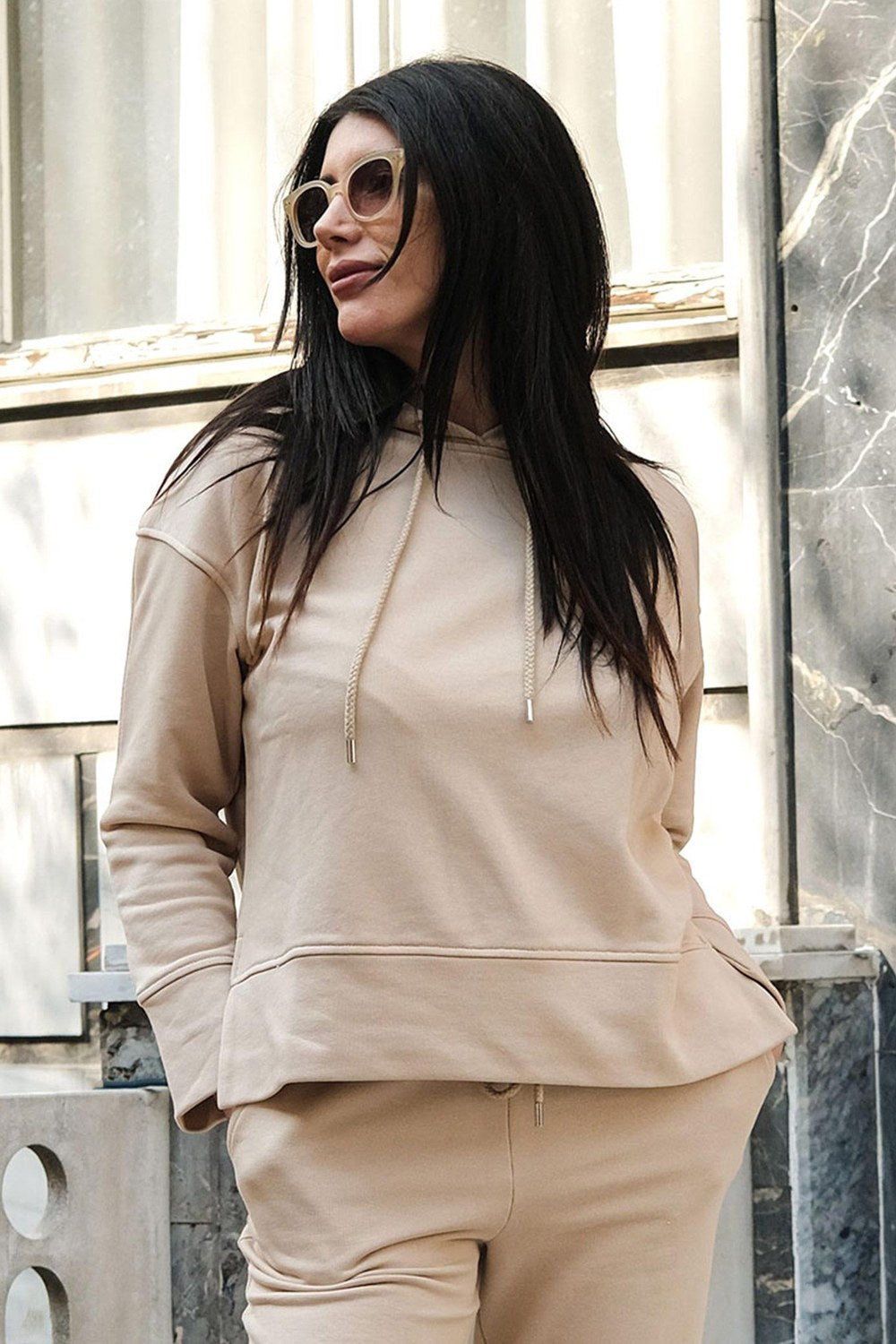 Mage Sweatshirt, Taş, M - 1