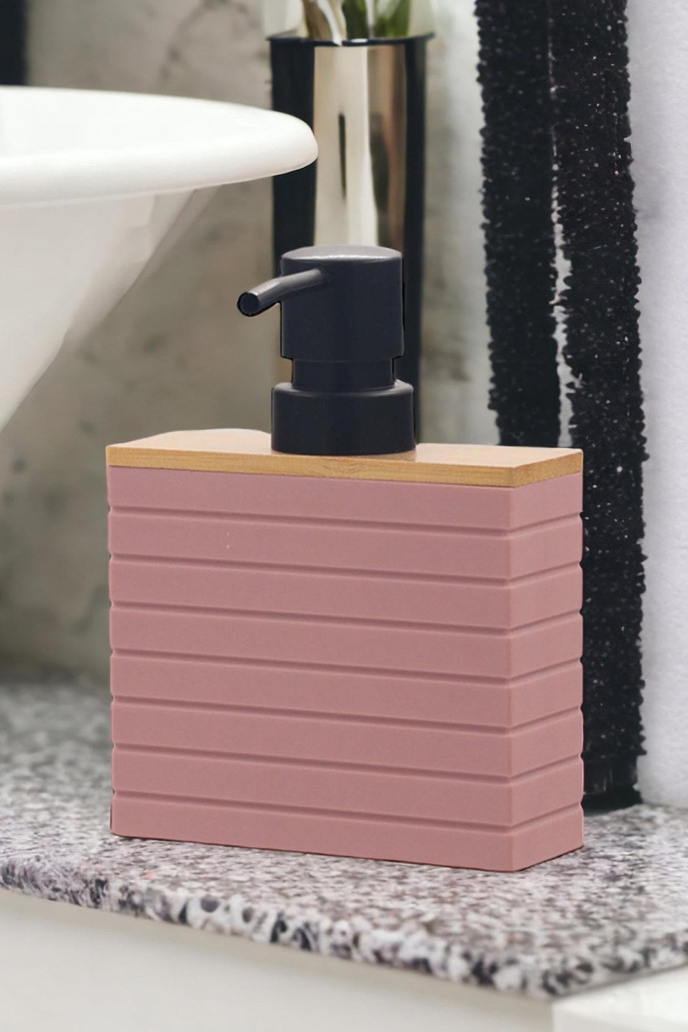 Stripe Sıvı Sabunluk Pembe - 0