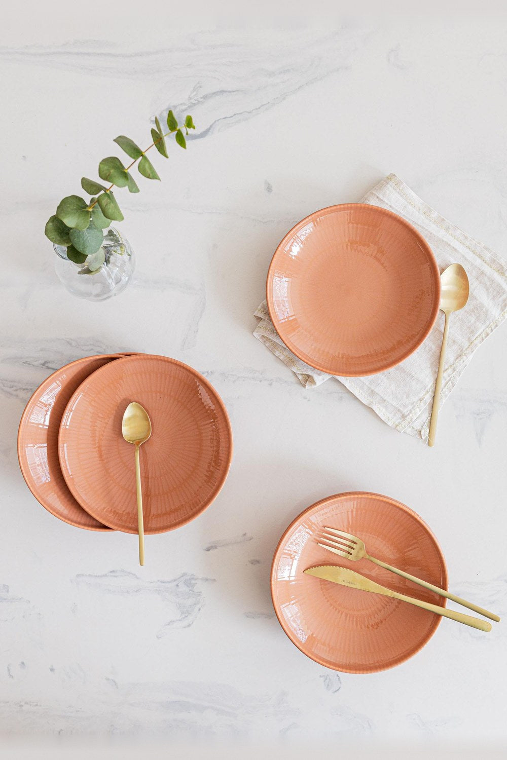 Noon Yemek Tabağı 6'lı Set, Somon, 20 Cm - 0