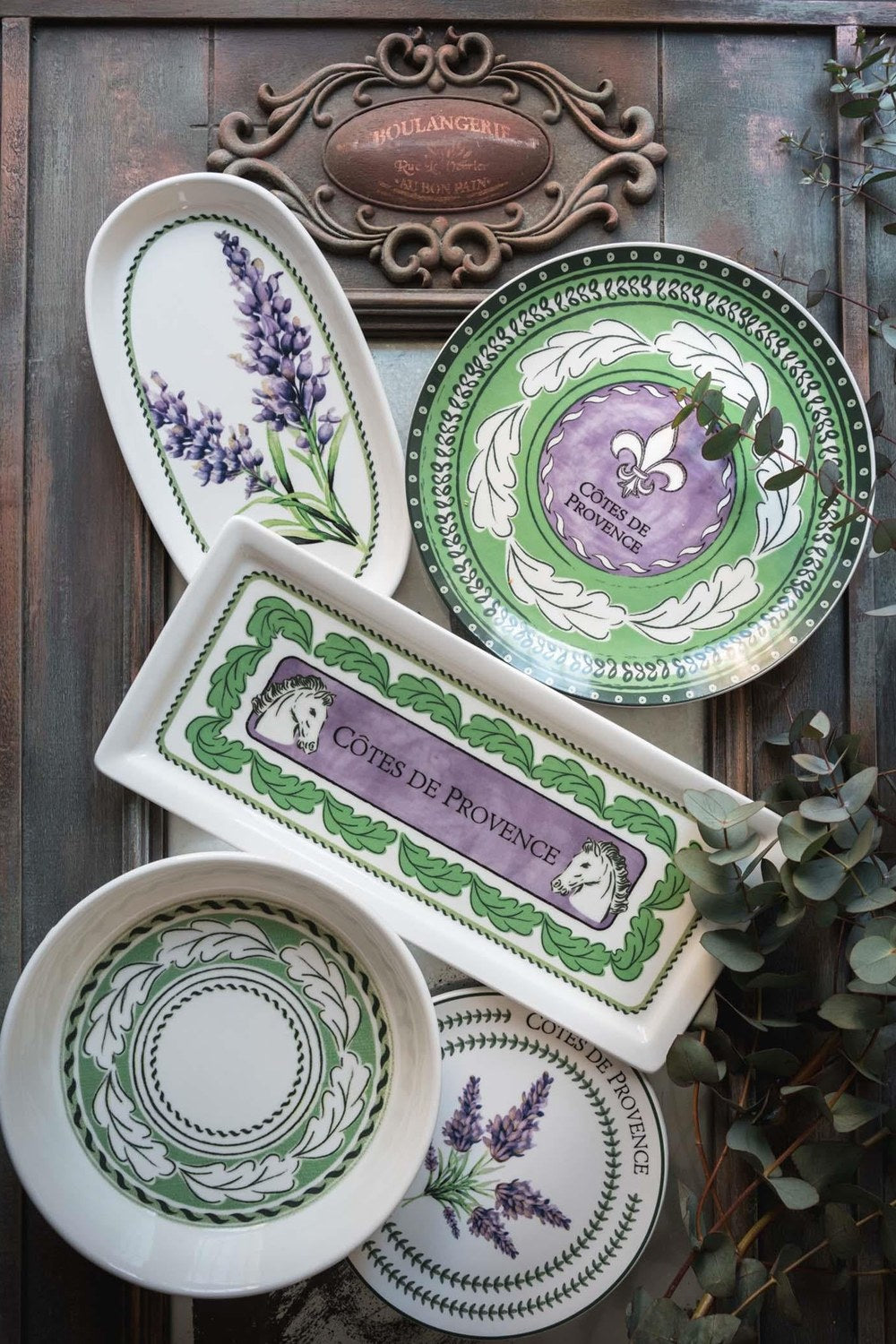 Provence Lavanta Oval Servis Tabağı 2'li, 23 × 14 Cm - 1