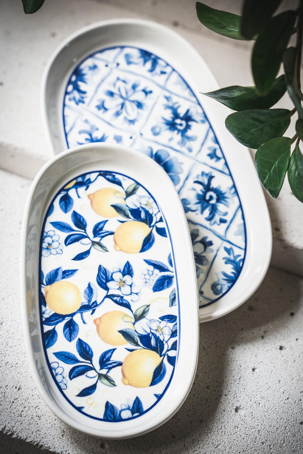 Odore Di Limone Oval Servis Tabağı 2'li, 23 × 14 Cm - 1
