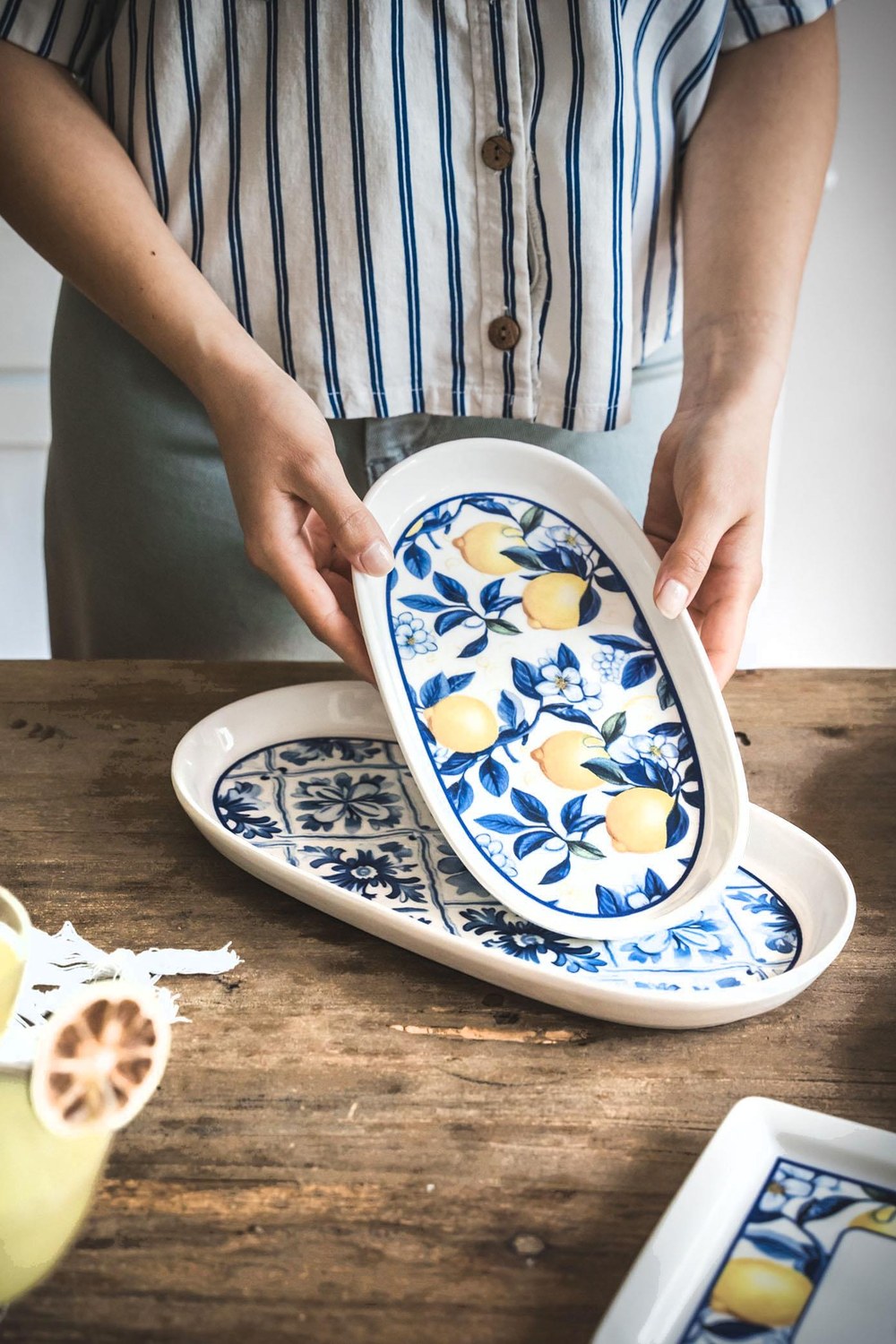 Odore Di Limone Oval Servis Tabağı 2'li, 29 × 16 Cm - 2