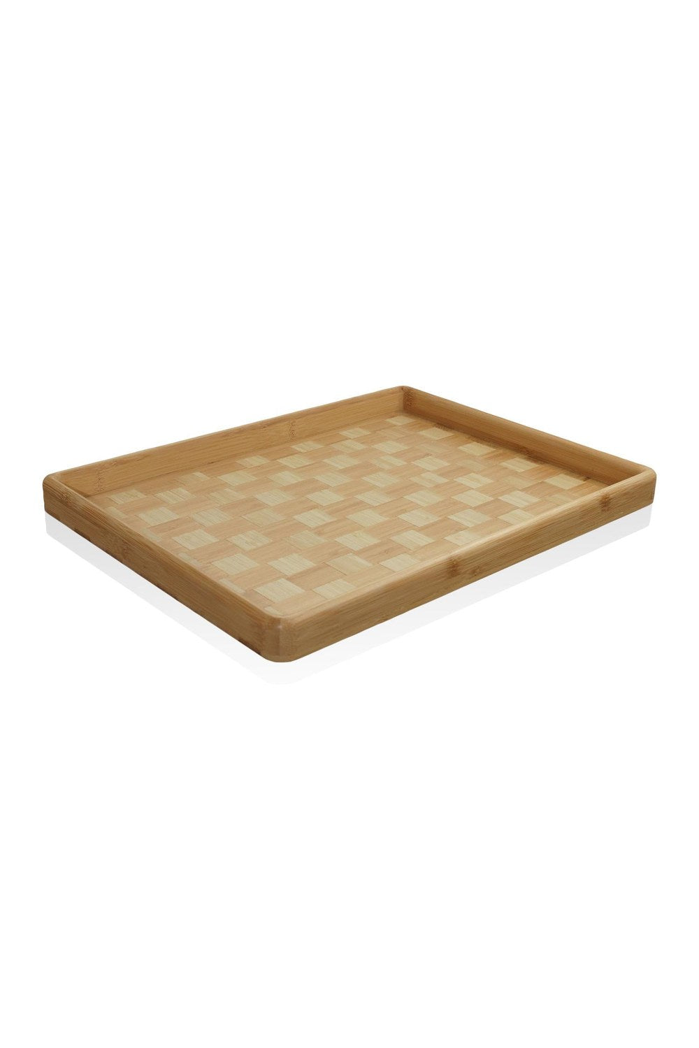 Wicker Bambu Tepsi, 40 × 31 × 3 Cm - 0