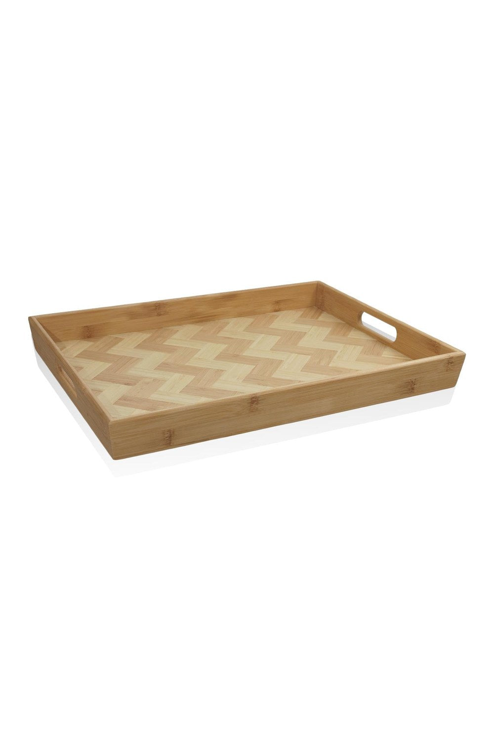 Wicker Bambu Tepsi, 40 × 30 × 4 Cm - 0