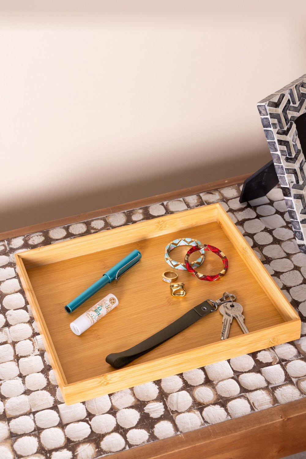 Natura Bambu Organizer Kutu, 30 × 26 × 4 Cm - 0