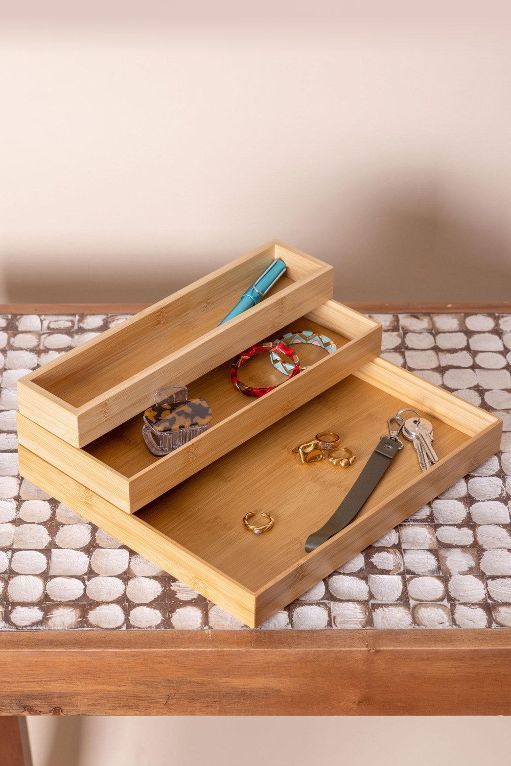Natura Bambu Organizer Kutu, 30 × 26 × 4 Cm - 2