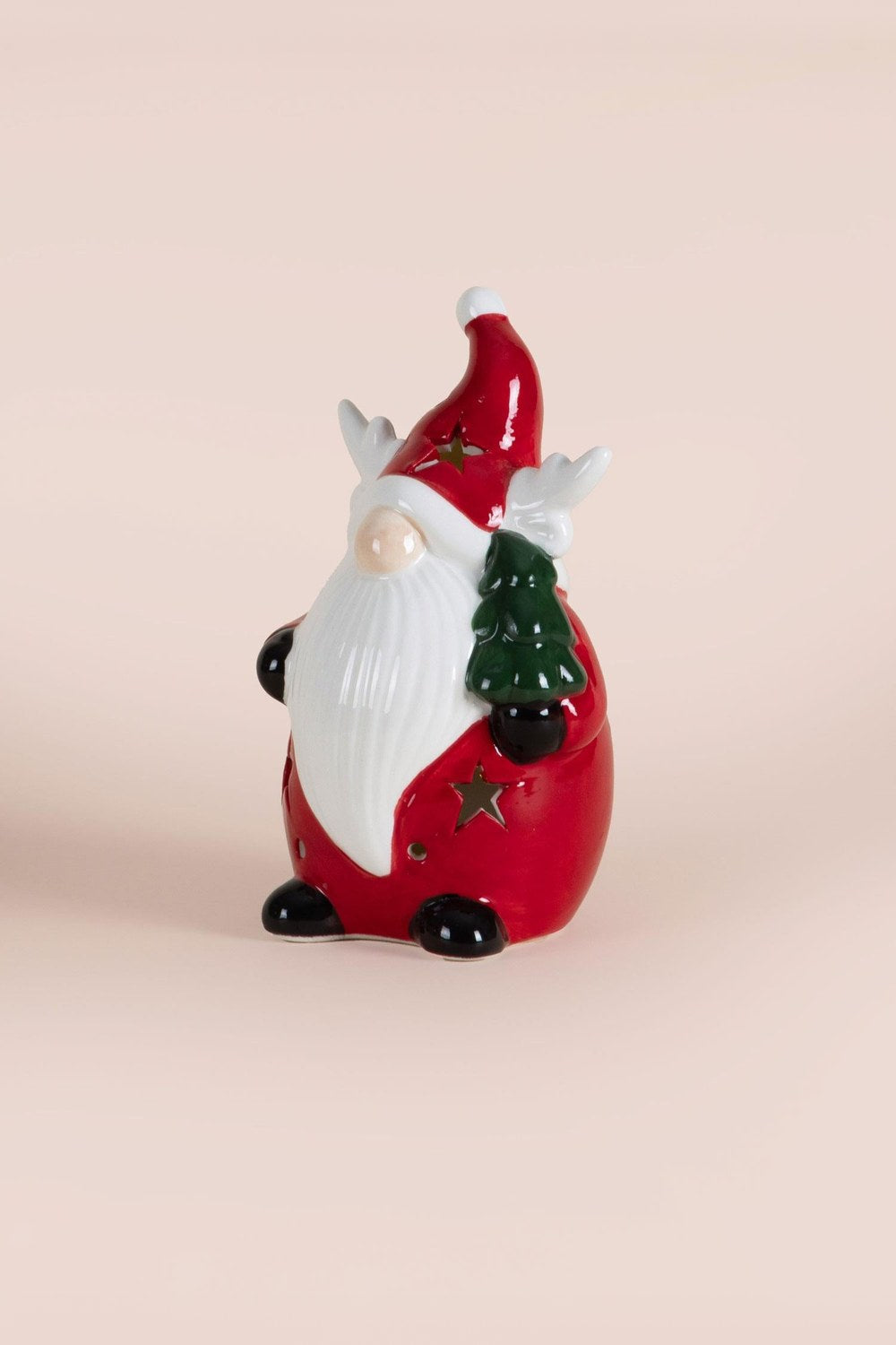 Dekoratif Led Işıklı Biblo, Kırmızı Beyaz, 8 × 7 × 13 Cm - 4