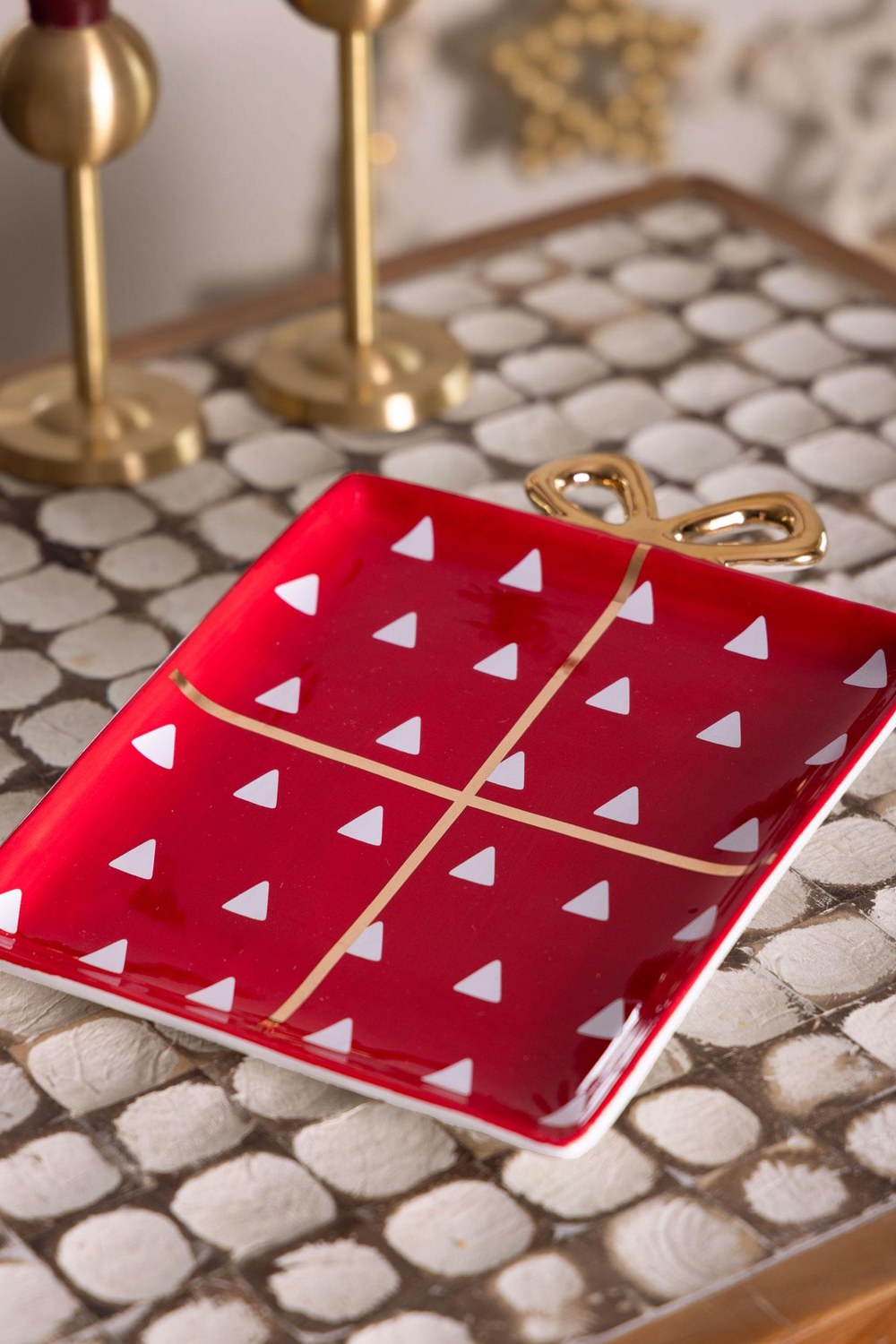 Fiyonk Figürlü Servis Tabağı, Kırmızı, 22 × 17 Cm - 3