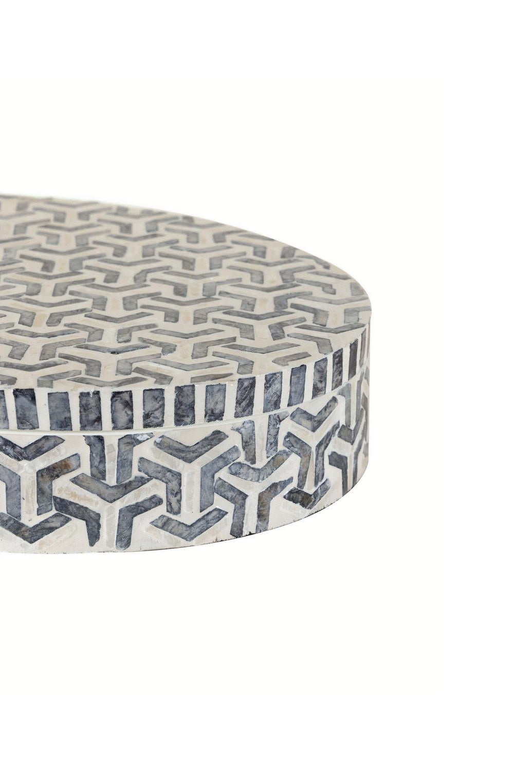 Sedef Yuvarlak Kutu 40x30x8 Cm - 2