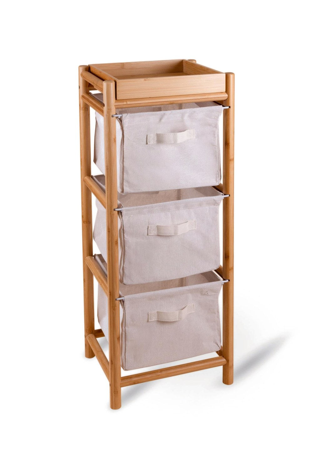 Bambu 3 Bez Çekmeceli Düzenleyici Dolap Raf, 90 × 35 × 30 Cm - 3