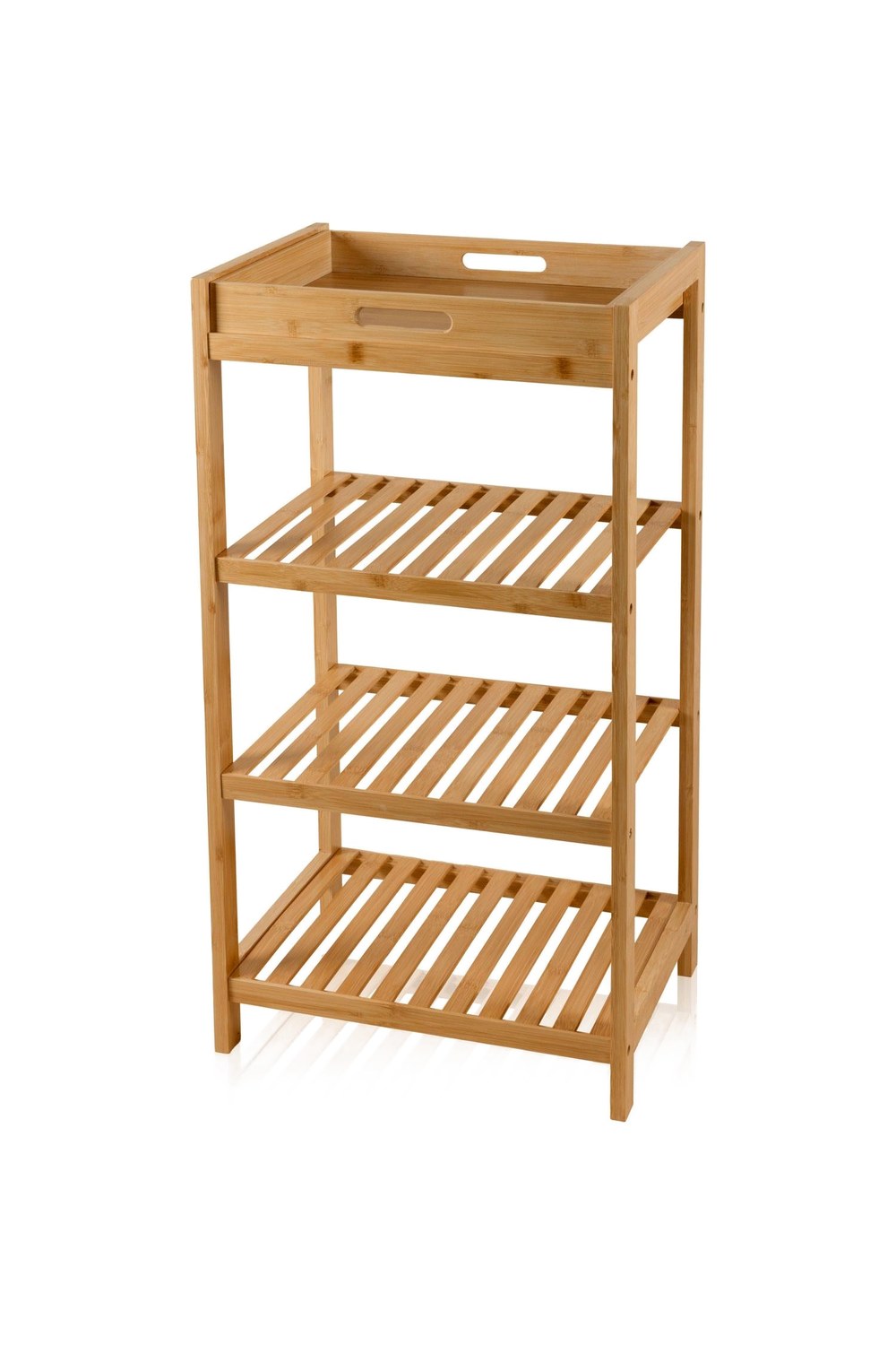 Bambu 4 Katlı Tepsili Düzenleyici Dolap Raf, 75 × 40 × 30 Cm - 2