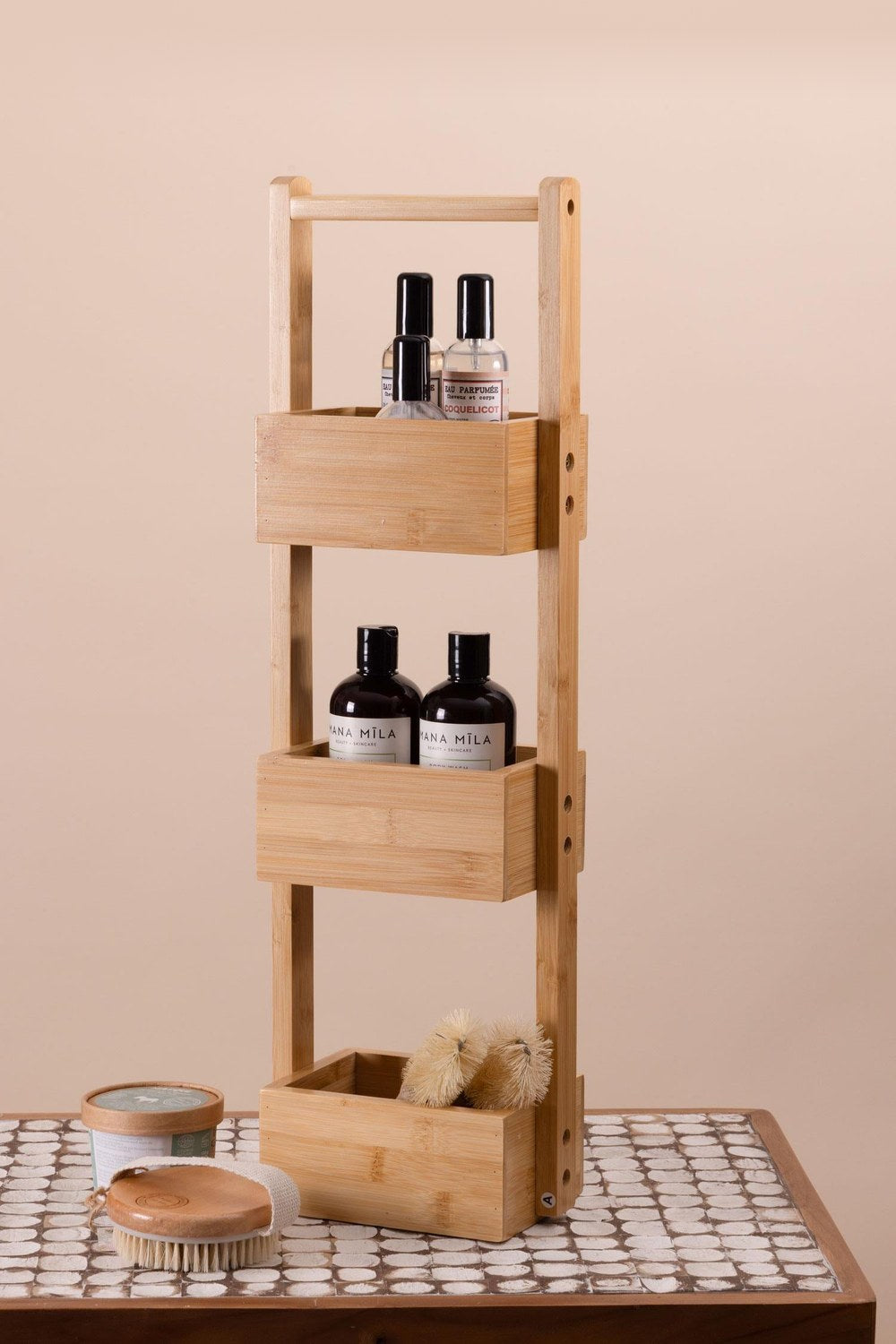 Bambu 3 Katlı Düzenleyici Raf, 65 × 20 × 13 Cm - 0