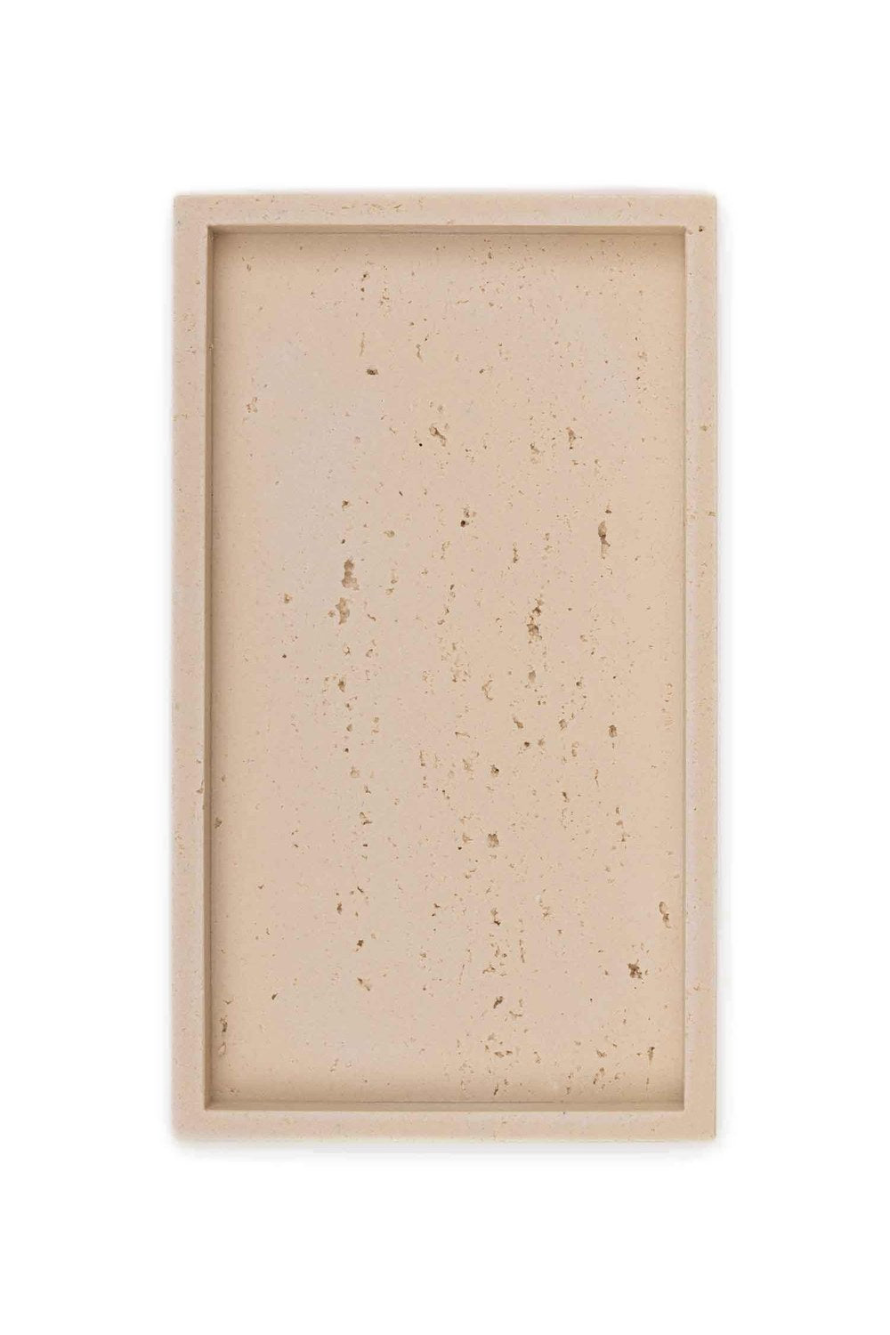 Travertine Banyo Tepsisi Bej 28x16x3 Cm - 4