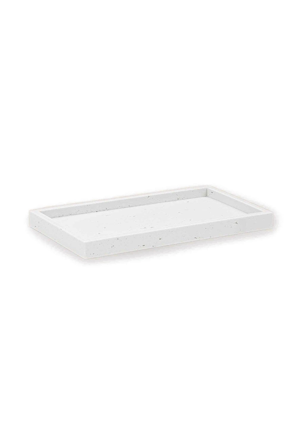 Travertine Banyo Tepsisi Beyaz 28x16x3 Cm - 4