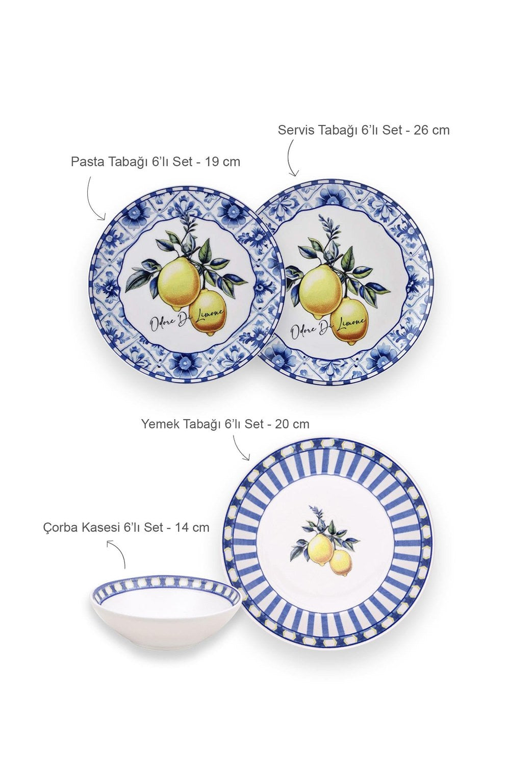 Odore Di Limone Yemek Takımı 6 Kişilik, 24 Parça - 1