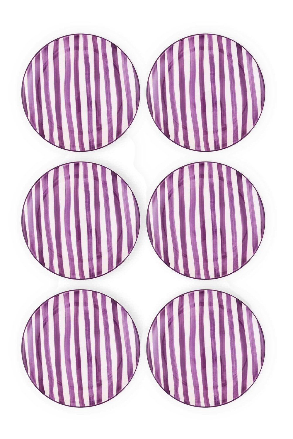 Joy Servis Tabağı 6'lı Set, Mor, 26 Cm - 0