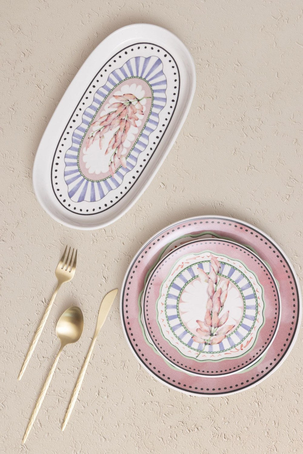 Spring Oval Servis Tabağı 2'li, 29 Cm - 2