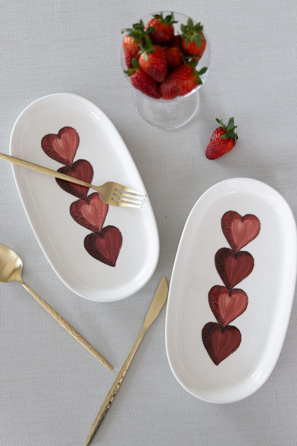Luv Oval Servis Tabağı 2'li Set, 23 Cm - 0