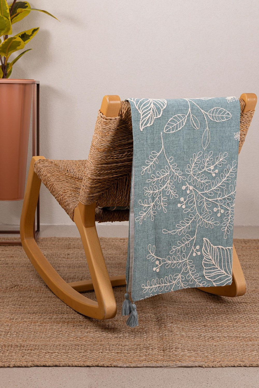 Püsküllü Koltuk Şalı, Yeşil, 170 × 130 Cm - 3