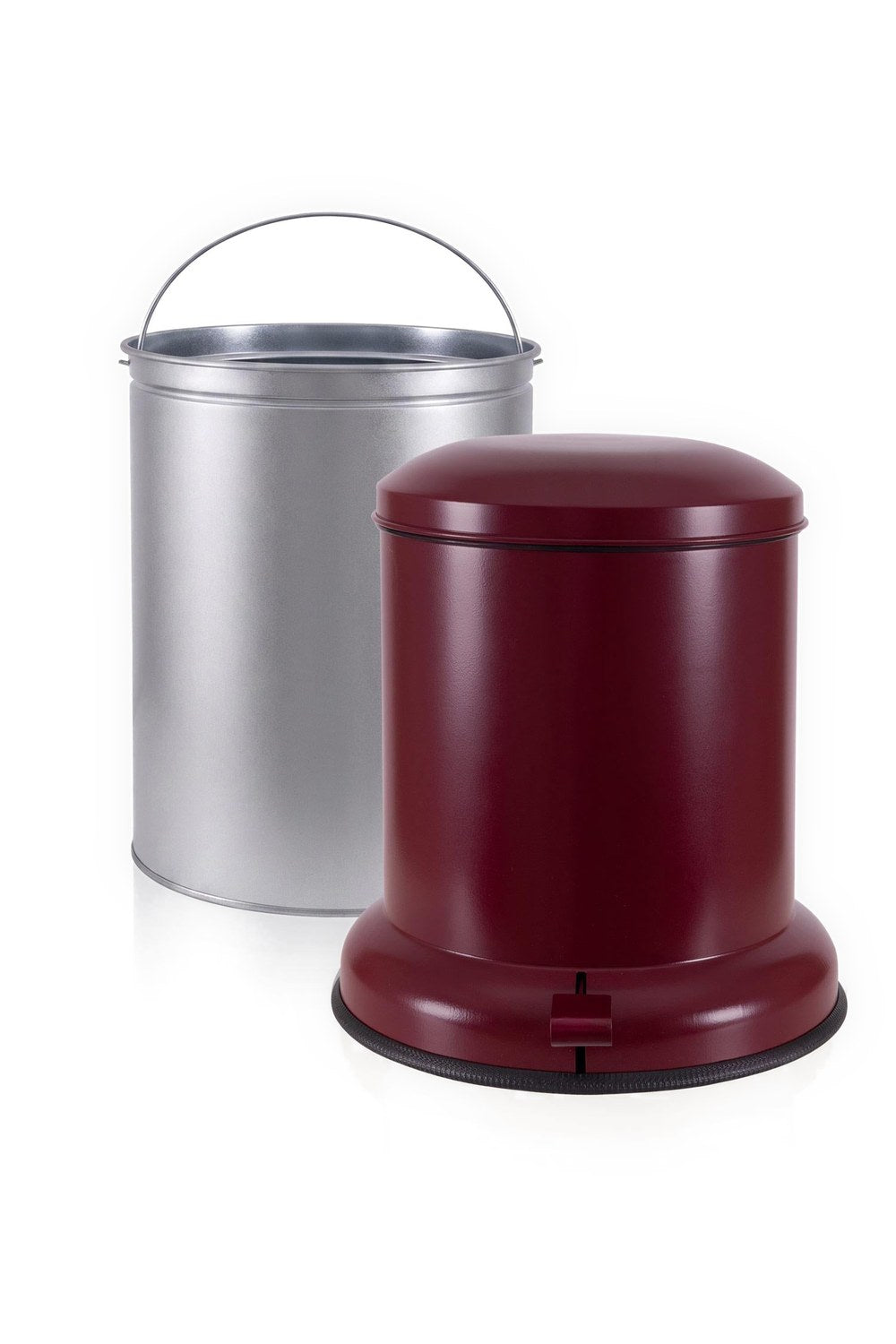 Metal Pedallı Çöp Kovası Bordo 20 Lt - 2