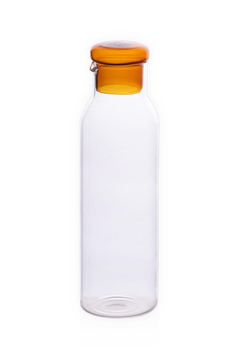 Amber Kapaklı Cam Şişe / Sürahi, 950 Ml, 9 × 28 Cm - 1