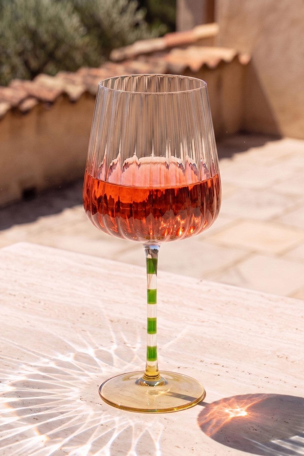 Renkli Şarap Kadehi, Yeşil & Sarı, 600 Ml - 1
