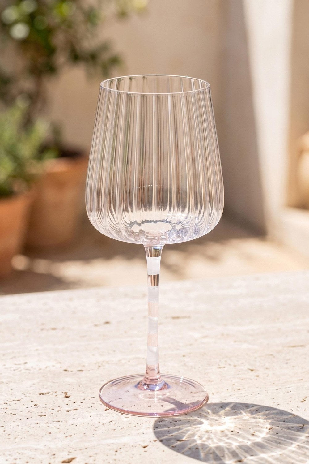 Renkli Şarap Kadehi, Pembe & Beyaz, 500 Ml - 0