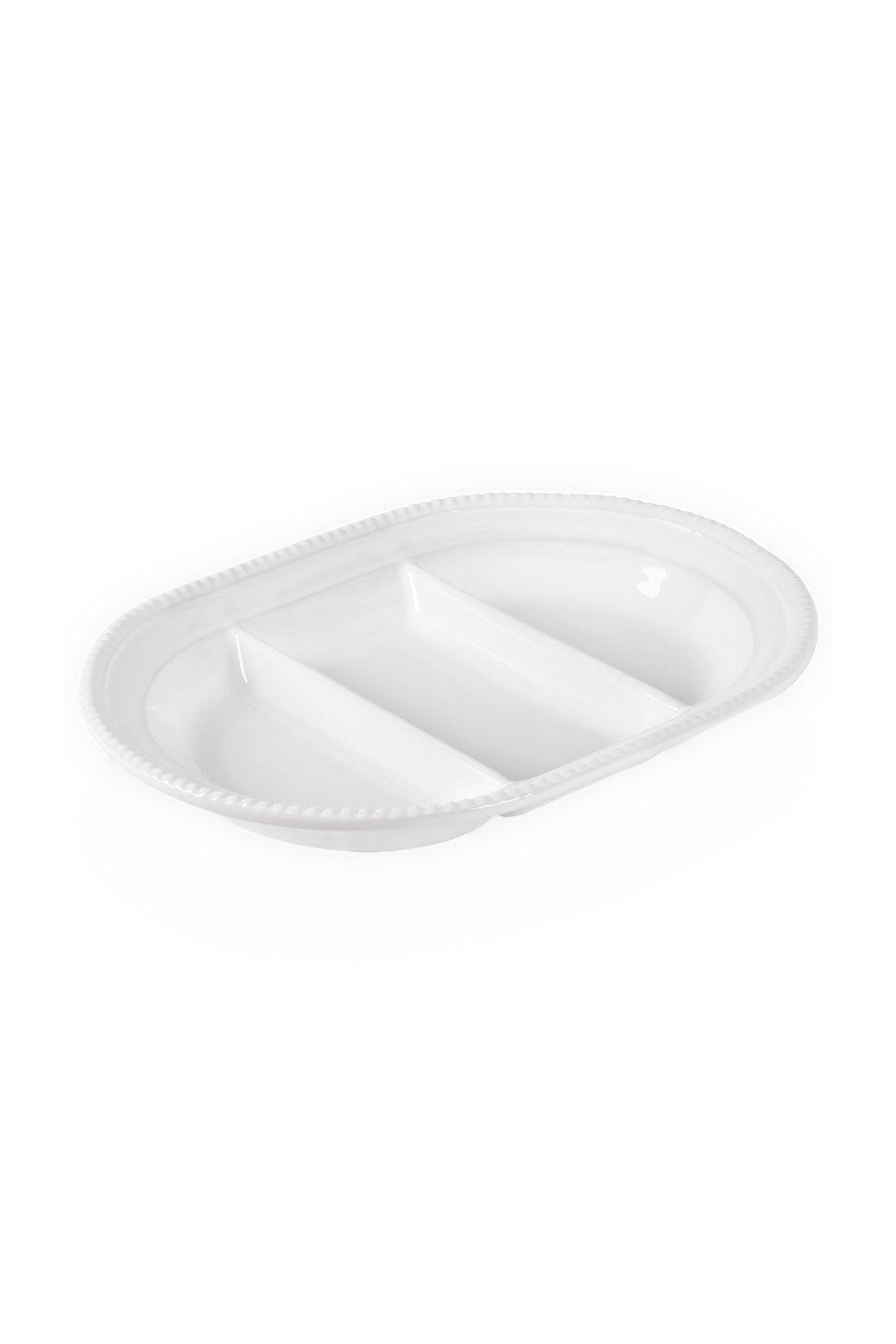 Grande Servis Tabağı 3 Bölmeli, Beyaz, 42 Cm - 2