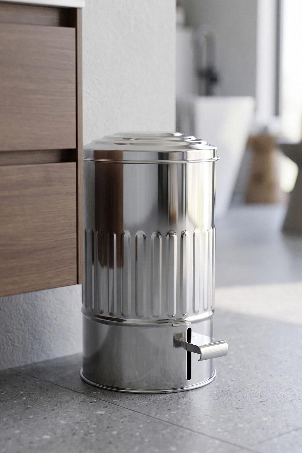 Banyo Çöp Kovası, Krom, 5 Lt - 0
