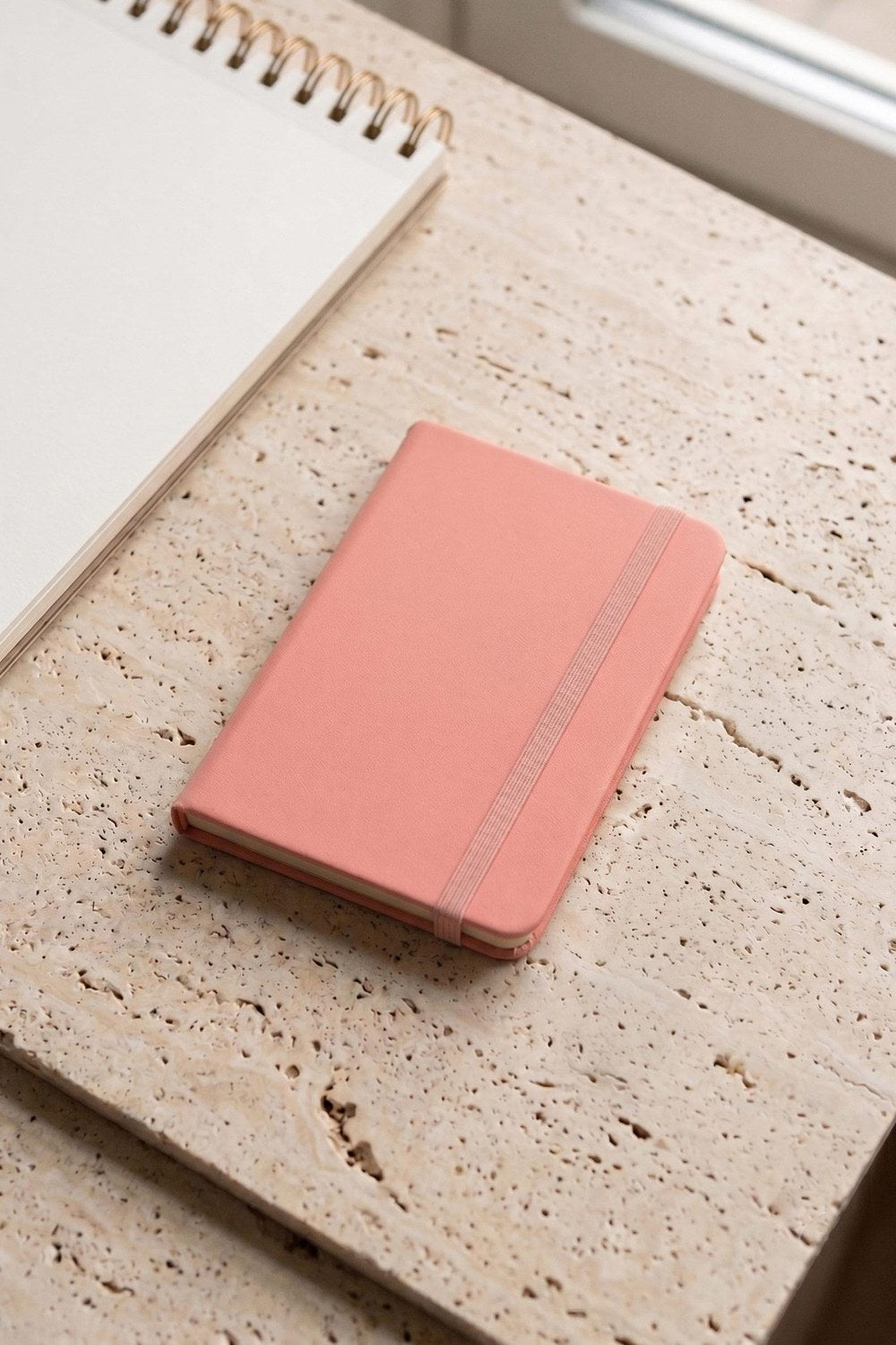 Çizgili Not Defteri, Pembe, A7, 10 × 8 Cm - 0
