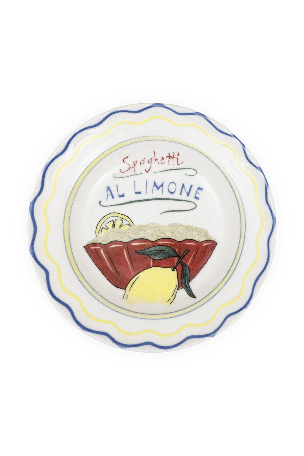 Italian Summer Spaghetti Al Limone Yemek Tabağı, 2'li Set, 22 Cm - 3
