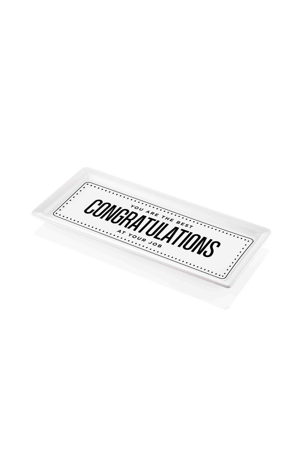 Dikdörtgen Servis Tabağı, Congratulations, 35 × 16 Cm - 1