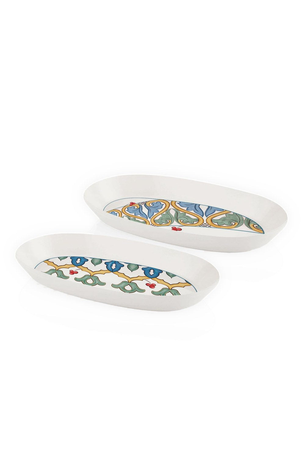 Limoncello Oval Servis Tabağı 2'li Set, Gri, 29 Cm - 2