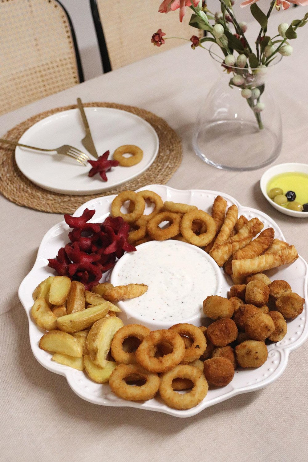 Grande Servis Tabağı Bölmeli Beyaz 39 Cm - 4
