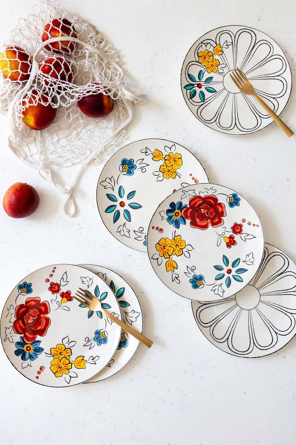 Fiore Pasta Tabağı 6 Kişilik, 21 Cm - 1
