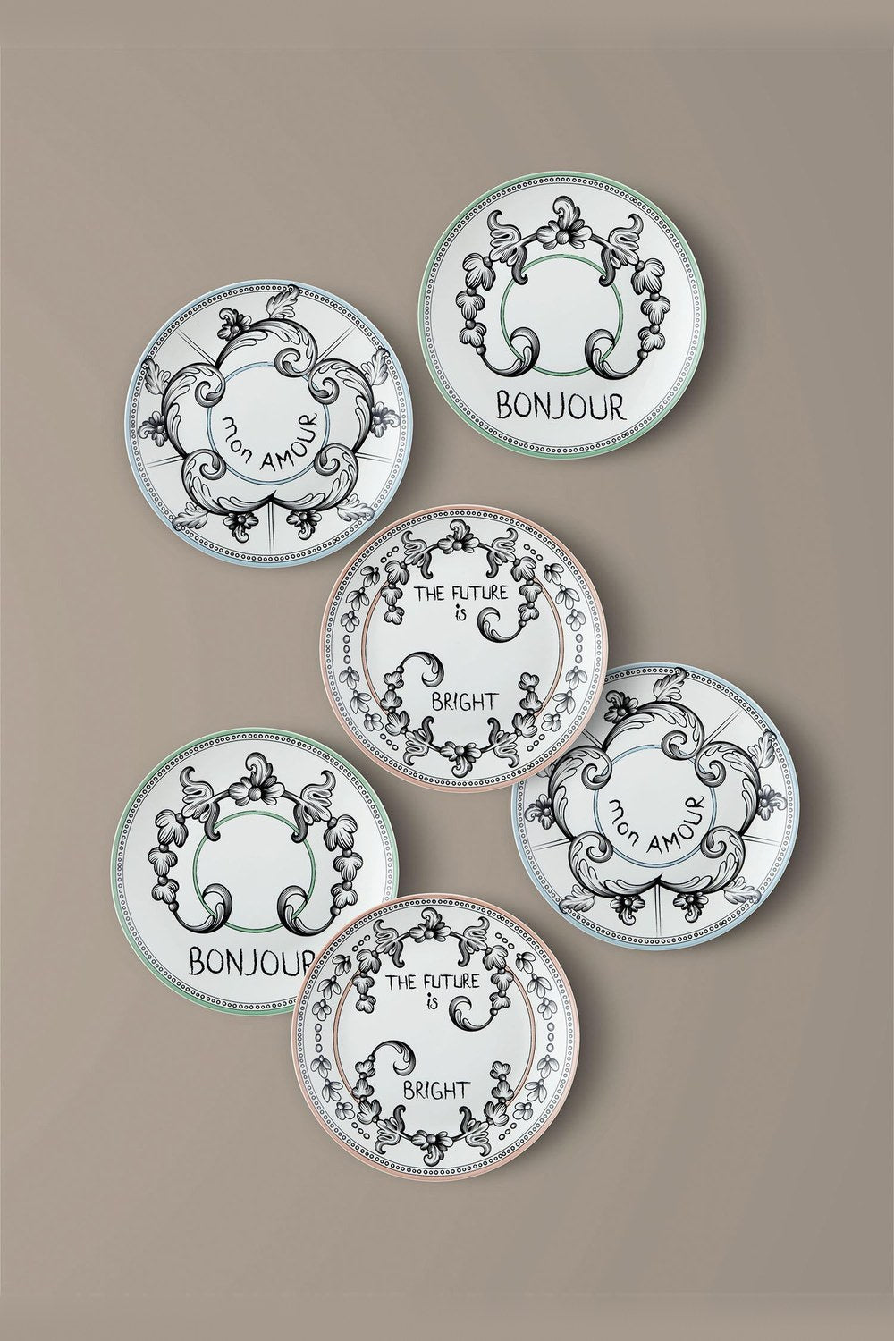Bonjour Pasta Tabağı 6 Kişilik, 21 Cm - 1
