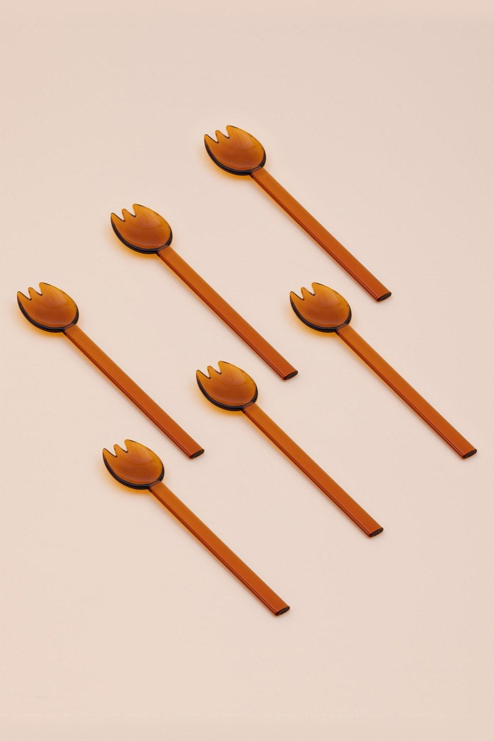 Abiete Dondurma Ve Tatlı Kaşığı Amber 6lı Set - 0