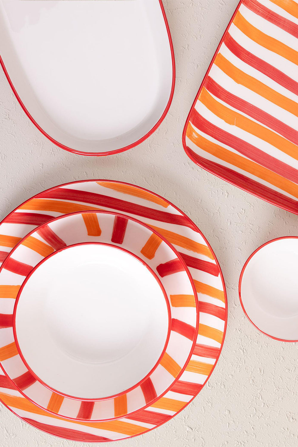 Joy Oval Servis Tabağı 2'li Set, Kırmızı, 17 × 30 × 4 Cm - 2