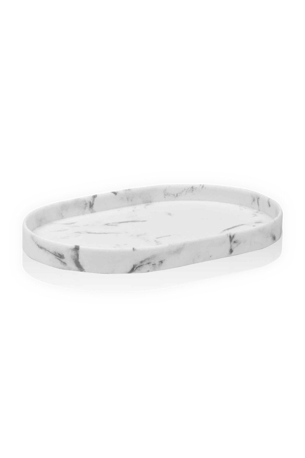 Marble Banyo Tepsisi Beyaz 30x20x3 Cm - 4