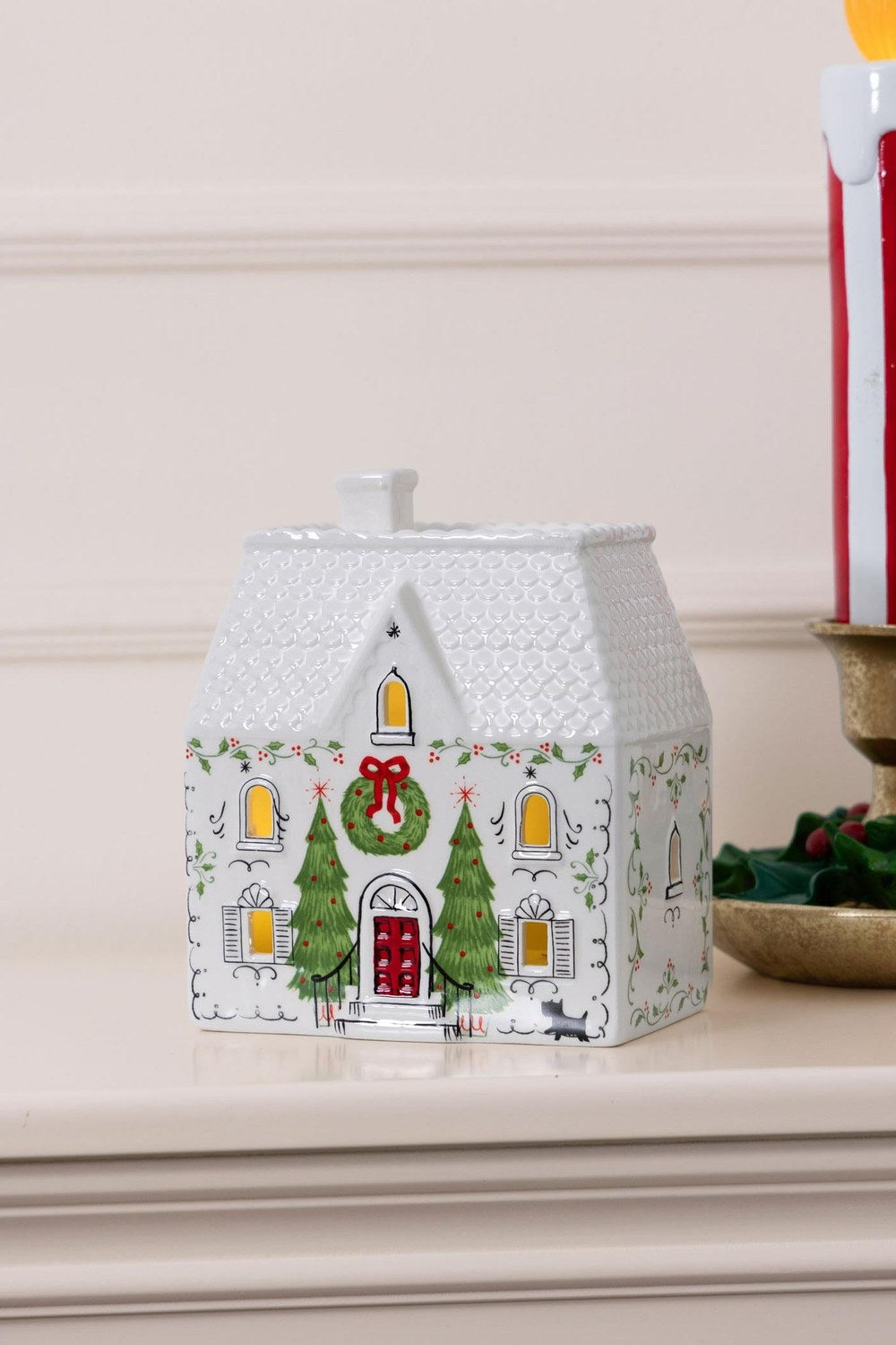Dekoratif Led Işıklı Ev Biblo, 14 × 9 × 17 Cm - 1