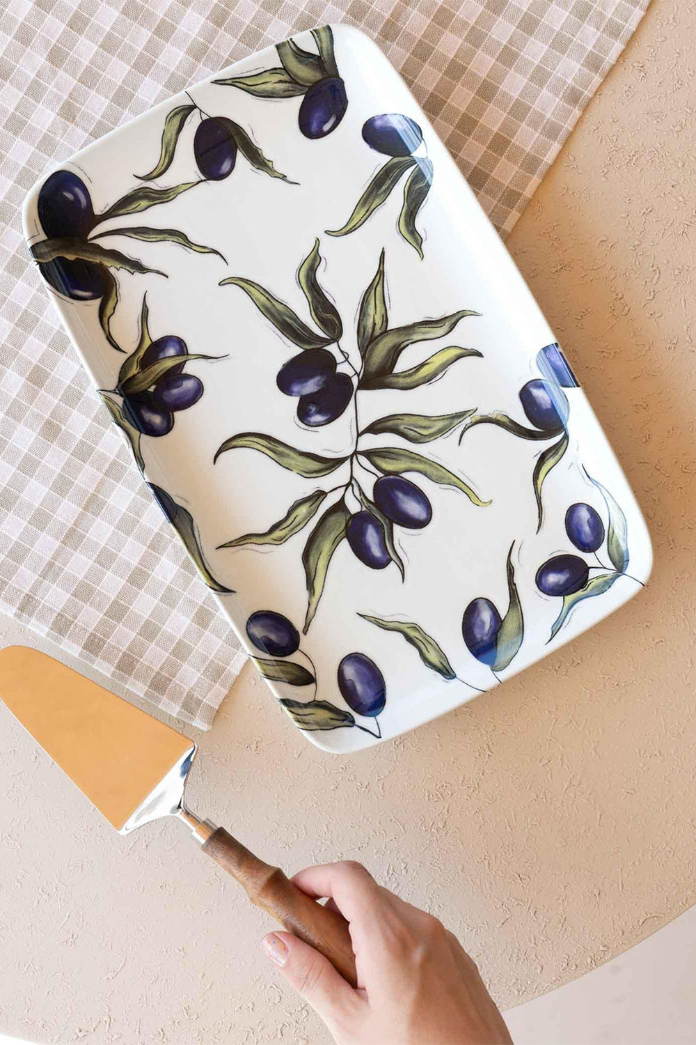 Olivos Dikdörtgen Servis Tabağı, 31 × 20 Cm - 0