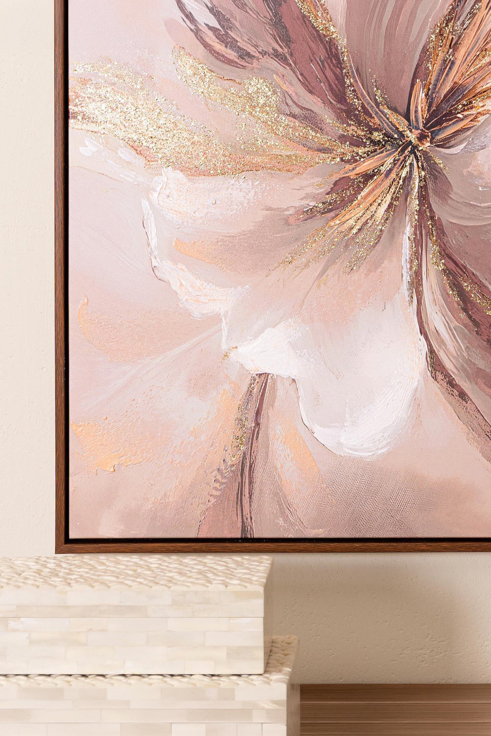 Neutral Floral Kanvas Tablo, 70 × 100 Cm - 1