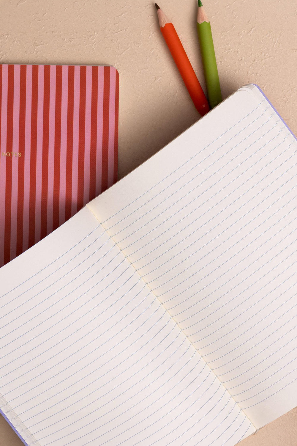 Pembe Çiçek Desenli Defter 2'li Set, 16 × 21 Cm (A5) - 1