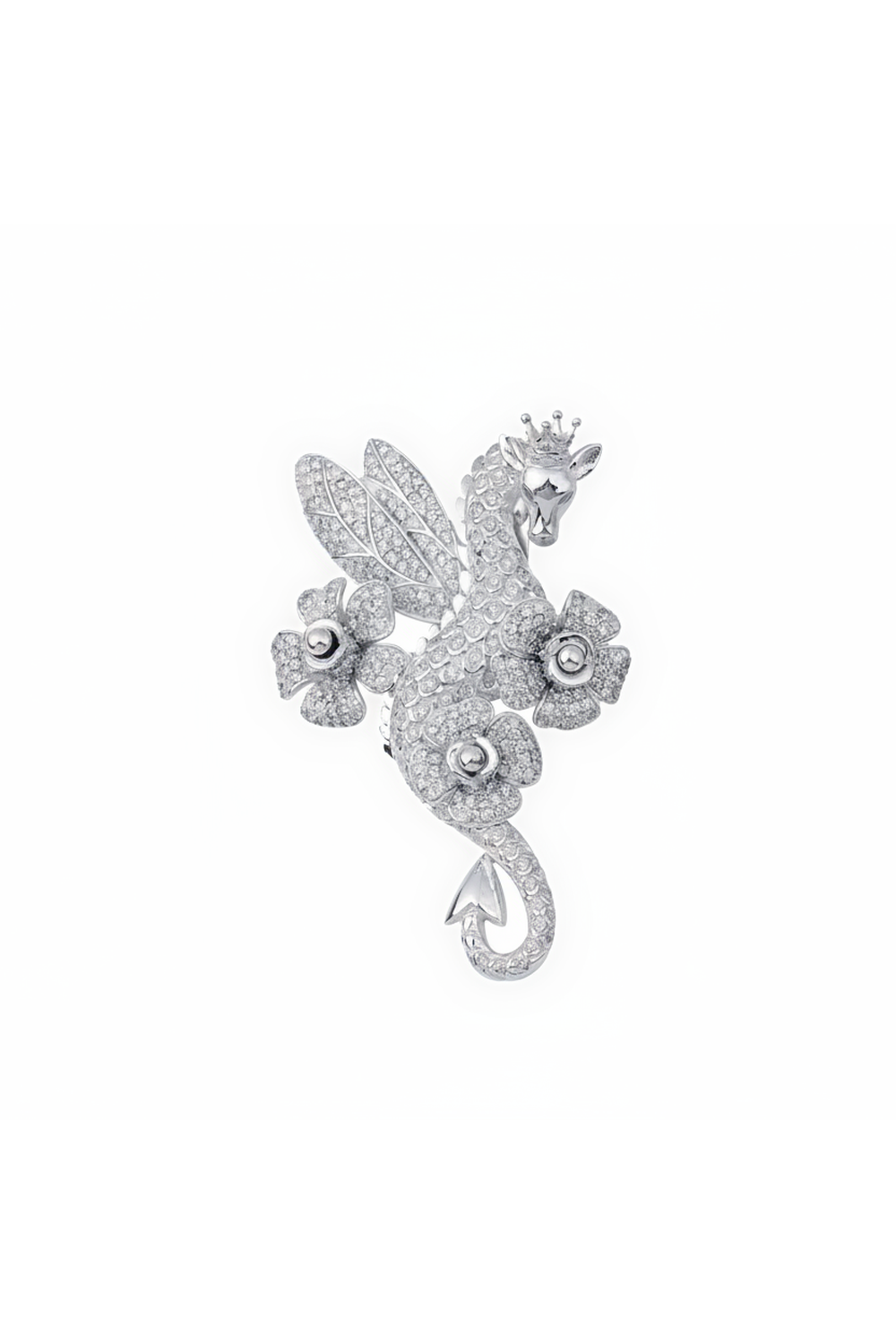 Inner Child White Crystal Fantastik Zürafa Broş / Kolye - 0