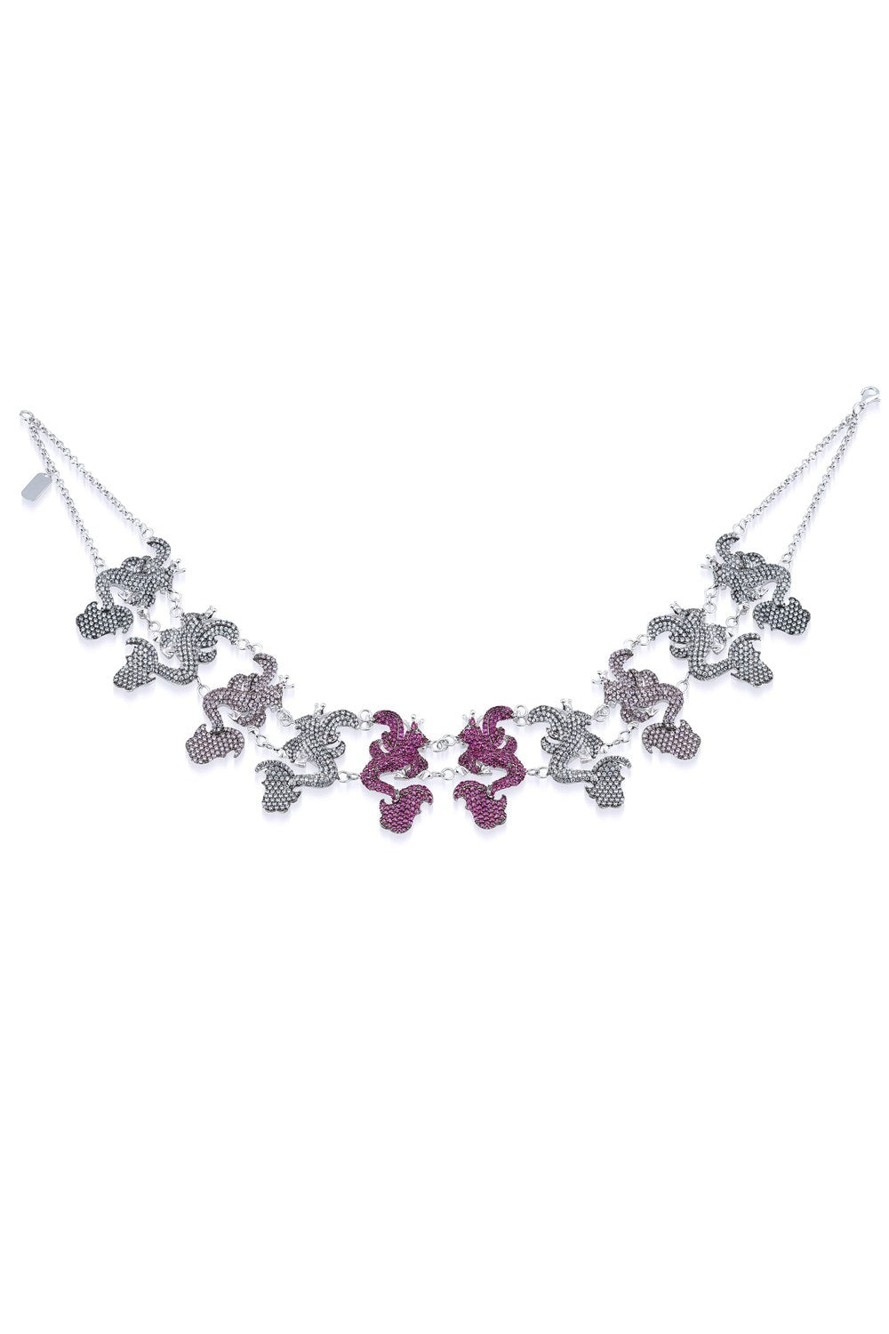 Secret Of The Universe Ruby & Beyaz & Pembe Mitolojik Dragon Choker/Kolye - 0