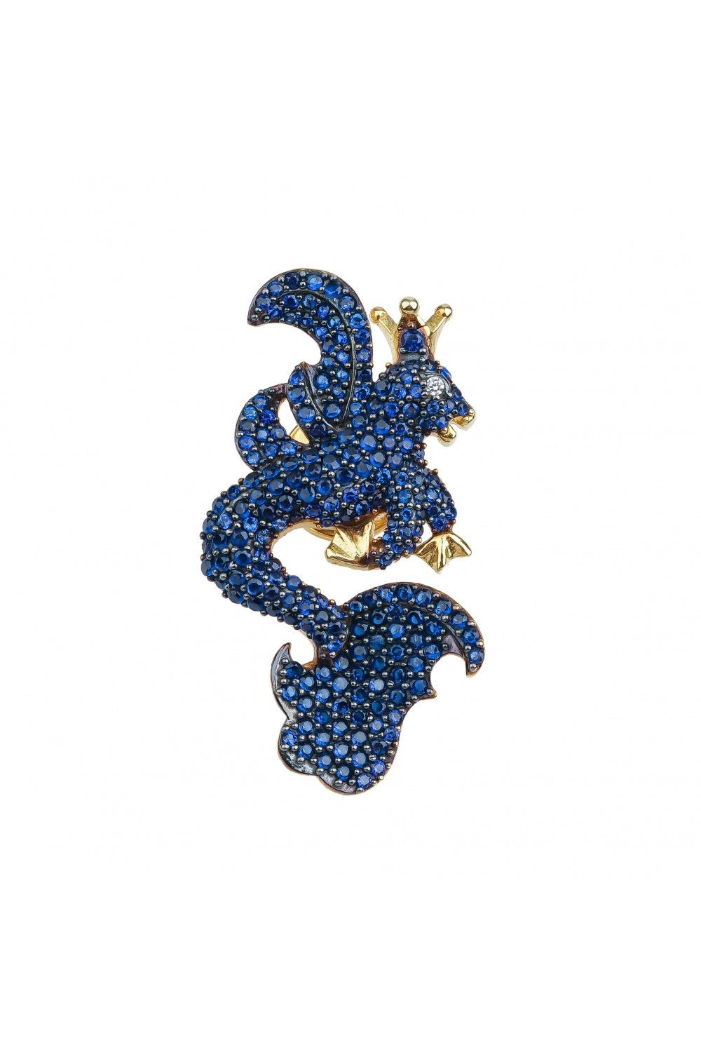 Secret Of Stamboul Lacivert Kristal Dragon Kolye - 0